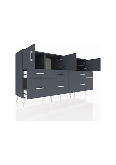 Hyperion Konsol 4 Raflı 6 Çekmeceli 4 Kapaklı 176x44x99 Antrasit-antrasit Antrasit - Antrasit Hyperion Konsol 4 Raflı 6 Çekmeceli 4 Kapaklı 176x44x99 Antrasit-antrasit Antrasit - Antrasit