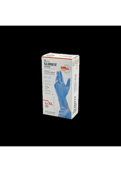 Pudrasız Mavi Muayene Eldiven L-xl