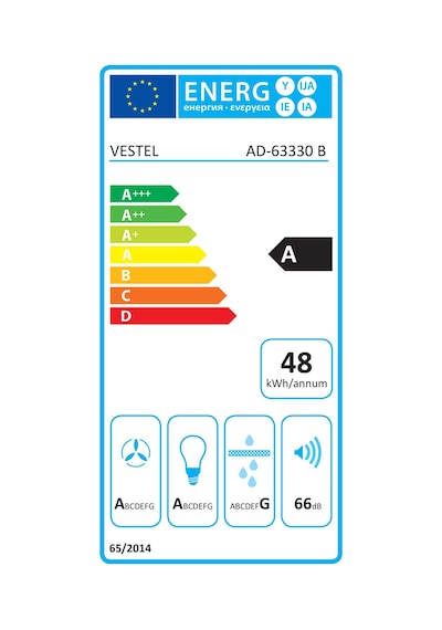 Vestel AD-63330 B Ankastre Davlumbaz