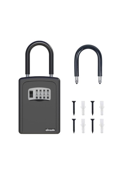 İnsafe Isc802key Şifreli Çelik Kasa, Anahtar Kasası, Anahtar Dolabı, Siyah
