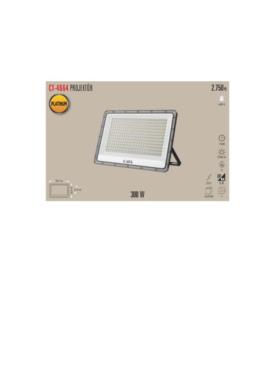 Ct-4664 300w Led Projetör 1 Adet Beyaz Işık