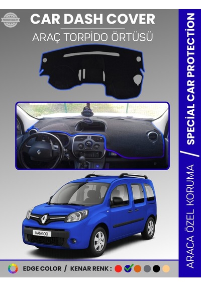 Renault Kangoo 2009-2019 Torpido Örtüsü Ön Göğüs Koruma Torpido Koruma Araca Özel Tam Uyum Kaymaz - 281 Stiloto