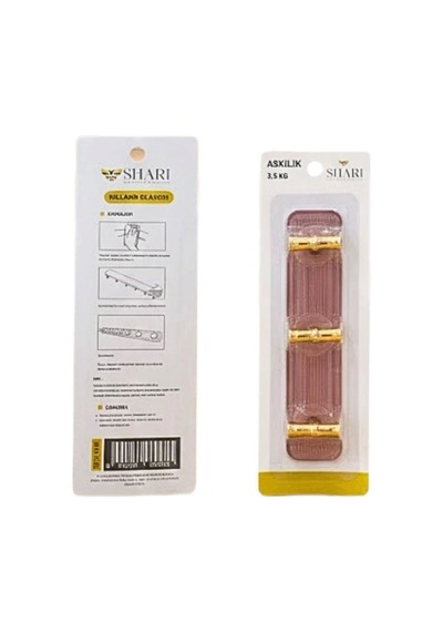 Mikakristal 3'li Yapışkanlı Askı Çok Renkli