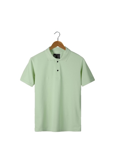Erkek Mint Yeşil Slim Fit Polo Yaka T-shirt Mint Yeşil