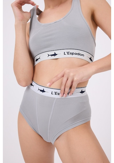 Racer Crop Top Racer Back Crop Top-3'li Avantaj Paketi-3411 Gri