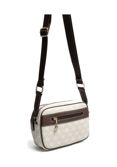 Silver Polo Sp1162 Kadın Çapraz Çanta Monogram Taş-kahve