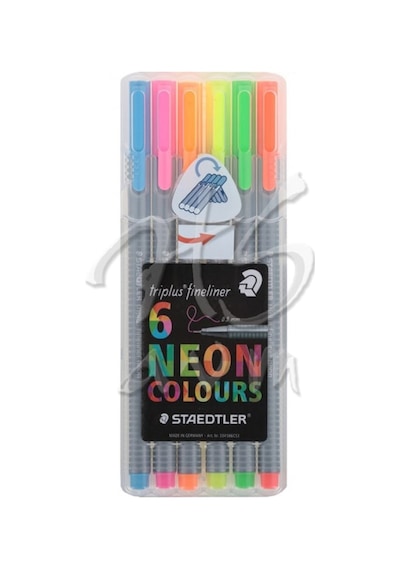 Staedtler Triplus Fineliner Ince Uçlu Keçeli Kalem 6Lı Neon