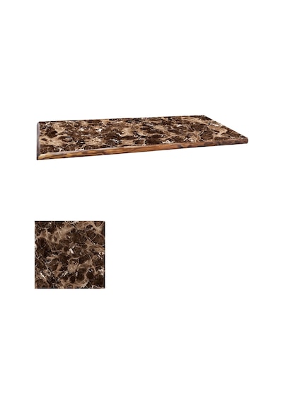 Laminat Masif Kenar Masa Tablası 80x140 - Karacabey Marble Çok Renkli
