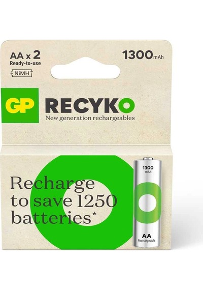 Gp Recyko 1300 Mah 2'li Şarjlı Aa Kalem Pil