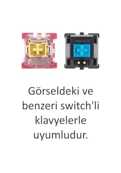 Spelt 108 Tuş Universal Renkli Mekanik Klavye Tuş Takımı Kapağı Keycap Beyaz İngilizce Dizilimli