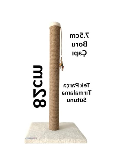 Ekru Renkli 82 Cm Kedi Tırmalama Tahtası
