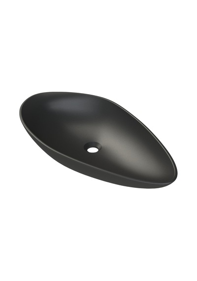Mat Siyah Olive 75 Cm Lavabo Beyaz