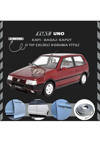 Fiat Uno Oto Araç Kapı Koruma Fitili 5metre Parlak Gri Renk