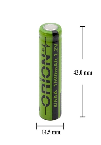 Orion 1.2v Ni-mh 4/5aa 1500mah Şarj Edilebilir Başsız Pil 2 Adet
