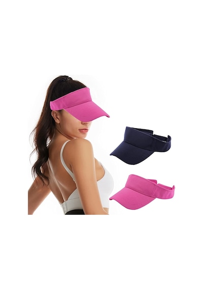 Unisex Uv Koruyucu Sporcu Plaj Vizör Şapka 2 Li Set (547423537)