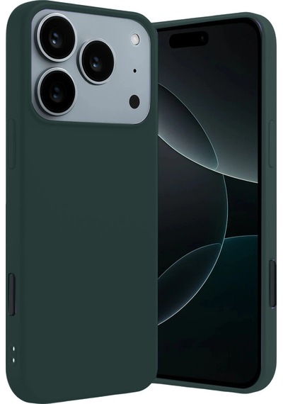 Apple Uyumlu iPhone 17 Pro Max Uyumlu First Silikon - Koyu Yeşil