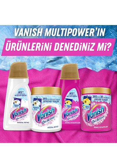 Vanish Oxi Action Renkliler İçin Deterjan ve Leke Çıkarıcı Sıvı 1 L