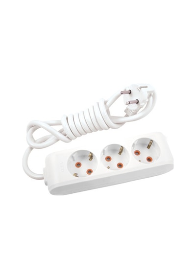 Viko Multi-let 3'lü Topraklı Kablolu Çocuk Korumalı 2 Metre Priz Beyaz