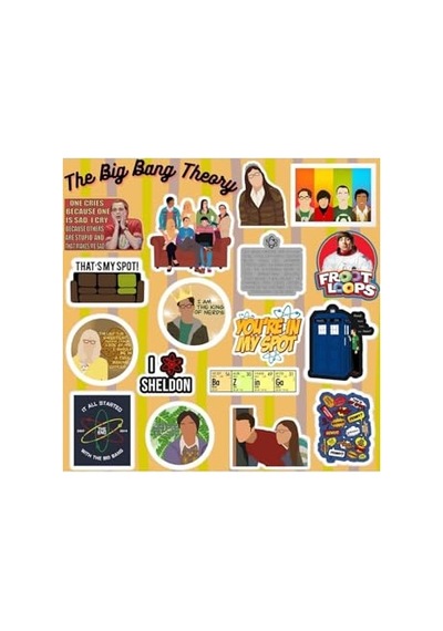 Big Bang Theory Seti Laptop Notebook Telefon Etiket Genel