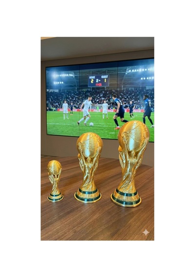 Fıfa Dünya Kupası Maketi - Altın Renk 6x6x15 Cm / Küçük Boy / Pla Dekoratif Kupa Diğer