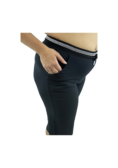 Motivation Büyük Beden Lastikli Yüksek Bel Paça Lastik Detaylı Bağcıklı Cepli Kadın Kapri Siyah Motivation Büyük Beden Lastikli Yüksek Bel Paça Lastik Detaylı Bağcıklı Cepli Kadın Kapri Siyah