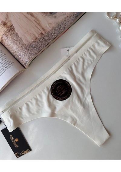 Orijinal Lazer Kesim Spandex Invisible Dikişsiz Transparan Detayl Beyaz