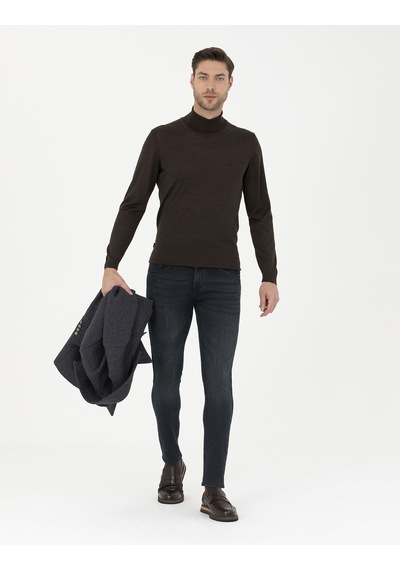 Pierre Cardin Erkek Kahverengi Triko Kazak 50270052-vr029 Kahverengi