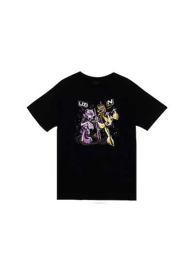 Murder Drones Baskılı Unisex %100 Pamuk Siyah T-shirt SIYAH