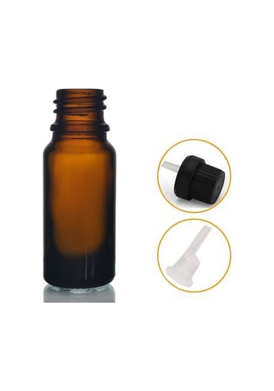 20ml Kahverengi Cam İçten Damlalıklı Şişe Siyah Kapak, 24 Adet, Damlalıklı Şişe, Damlatmalı Şişe