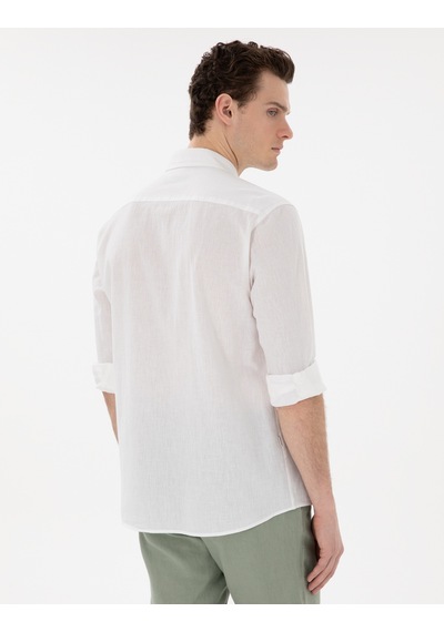 Pierre Cardin Erkek Beyaz Gömlek Desenli 50303245-vr013 Beyaz
