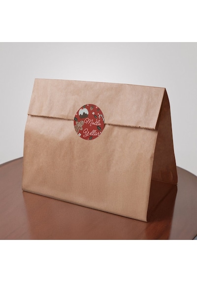 Yılbaşı Temalı Mutlu Yıllar Sticker Seti, Yeni Yıl Hediye Paketle Çok Renkli
