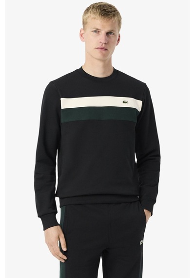 Lacoste Men's Classic Fit Colour-block Fleece Hoodie Organik Pamuk Renk Bloklu Bisiklet Yaka Sweatshirt Siyah Lacoste Men's Classic Fit Colour-block Fleece Hoodie Organik Pamuk Renk Bloklu Bisiklet Yaka Sweatshirt Siyah