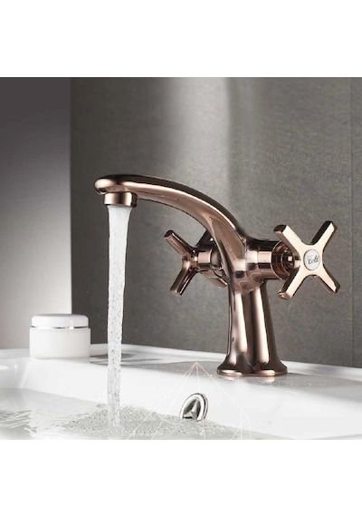 Nsk Lavabo Bataryası Trinity Çift Kollu Tek Gövde Bronz N3013124