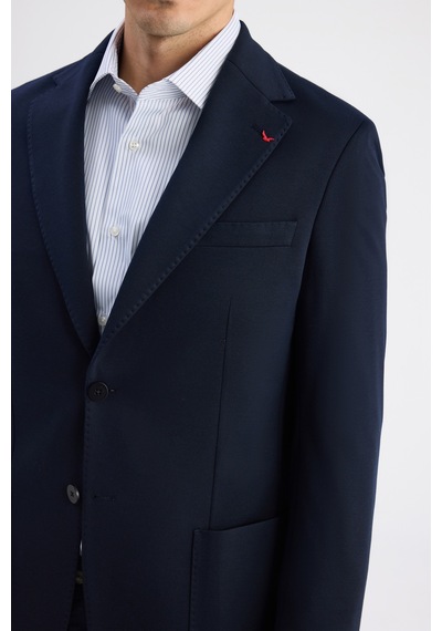 D's Damat Ds Damat Regular Fit Lacivert Armürlü Kumaş Ceket 6hc04m415494m 101
