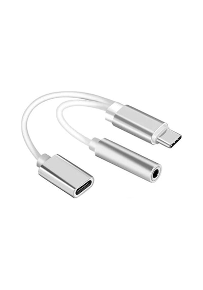 2 İn 1 Type-c To 3.5mm Aux Kulaklık Ve Şarj Çoklayıcı Dönüştürücü Adaptör Hızlı Şarj Destekli Yeni