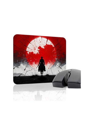 Red Dead Redemption 2 Kaymaz Dikişli Kauçuk Oyuncu Mousepad V5 - 22x18 Gaming Mouse Pad Fare Altlığı