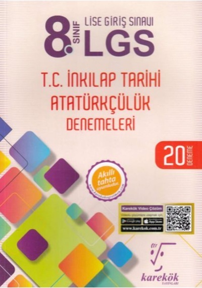Karekök 8. Sınıf Lgs T.c. Inkılap Tarihi Atatürkçülük 20 Deneme