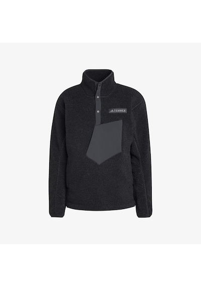 Adidas Terrex Xploric High Pile Fleece Pullover Erkek Siyah Yürüyüş Polar Iw0231
