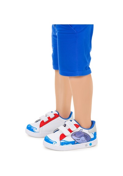 Kiko Kids Disha Cırtlı Işıklı Erkek Bebek Spor Ayakkabı Mavi