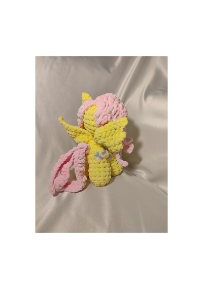 El Yapımı Tığ İşi My Little Pony Peluş Oyuncak Fluttershy Çok Renkli