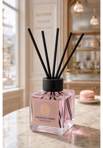 Premium Çubuklu Oda Kokusu 100 Ml Cam Şişe Reed Diffuser Manolya
