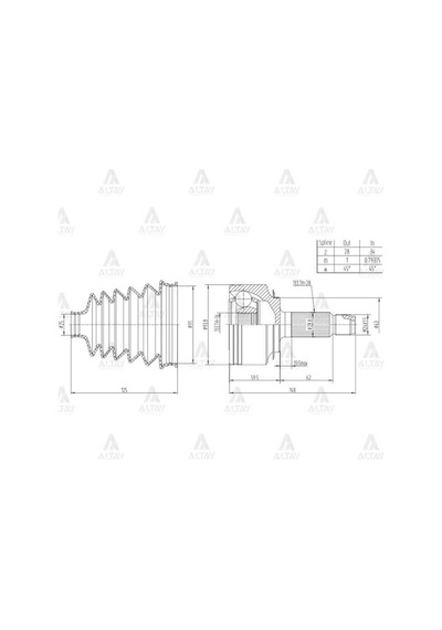 MAHER 1731 Aks Kafası Dış Accord 03-08 2.2 Dizel 28X34X63