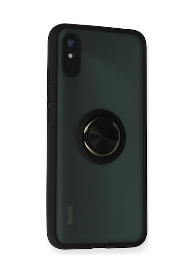 Redmi 9a Kılıf Montreal Yüzüklü Silikon Kapak - Siyah Bzsxx00 1