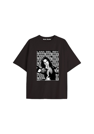 Kalic Studio Lana Del Rey Oversize T-shirt Kod1 Siyah-1