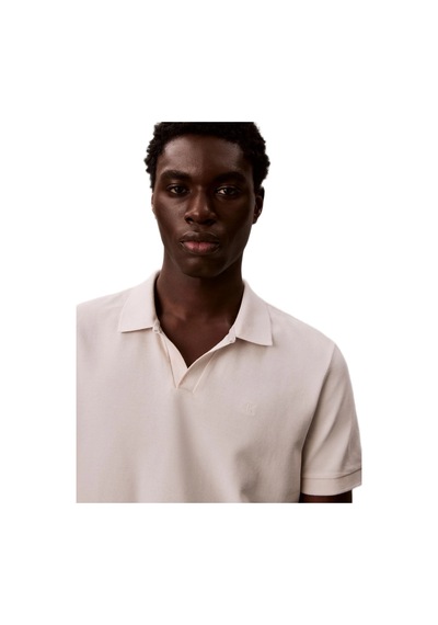 Calvin Klein Lv04rf215g Ss Open Collar Casual Erkek Polo Tişört Beyaz