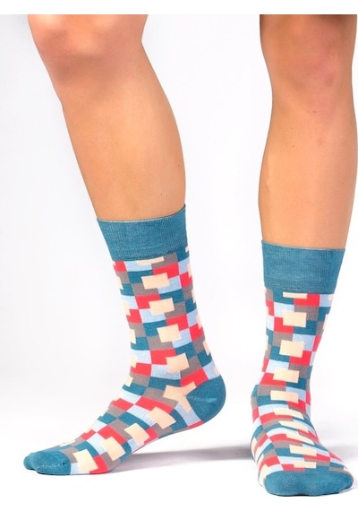 Ozzy Socks Frame Desenli Çorap Çok Renkli