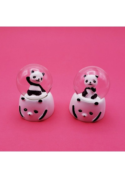 Mini Işıklı Panda Kar Küresi Çok Renkli