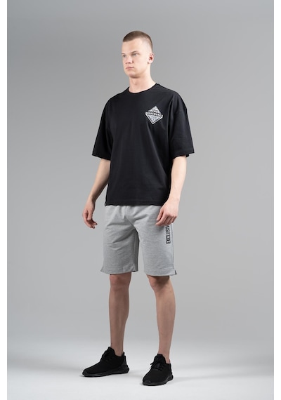 Maraton Sportswear Oversize Erkek Bisiklet Yaka Kısa Kol Basic Siyah T-shirt 22694-siyah Siyah