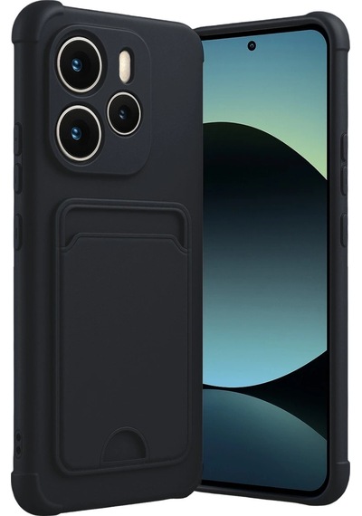 Xiaomi Redmi Note 14 4g Kelvin Kartvizitli Silikon - Siyah Düz Renkli