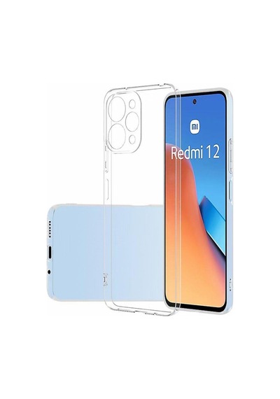 Xiaomi Uyumlu Redmi 12 4g Kapak Kamera Korumalı Tıpalı Şeffaf Silikon Kılıf